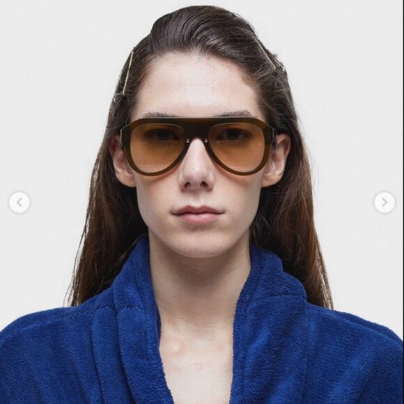 Osklen Ipanema II 43844 Black Frame Grey Gradient Lens Aviator Sunglasses Italy main image 4